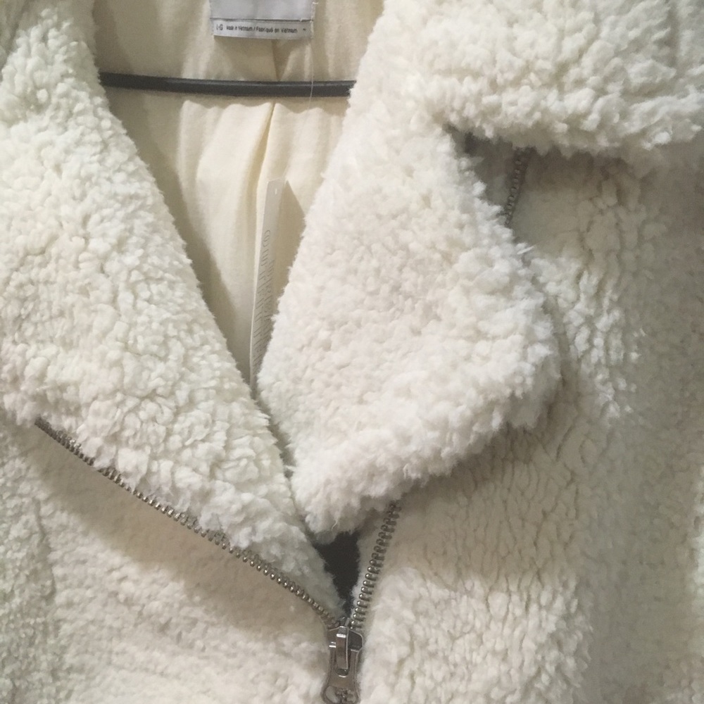 Urban outfitters Clara Teddy Moto jacket cream - Picture 7 of 8